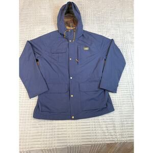 L.L. Bean Men’s Mountain Classic Water Resistant Hooded Jacket Navy Blue XL